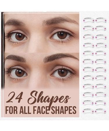 VIOLA HOUSE Eyebrow Stamp Stencil Kit 2 colors in 1 brow pencil powder 1 brush+24pcs eyebrow stamp waterproof long lasting eyebrow tinting powder(Light Brown & Dark Blonde) - Buy Online on GoSupps.com