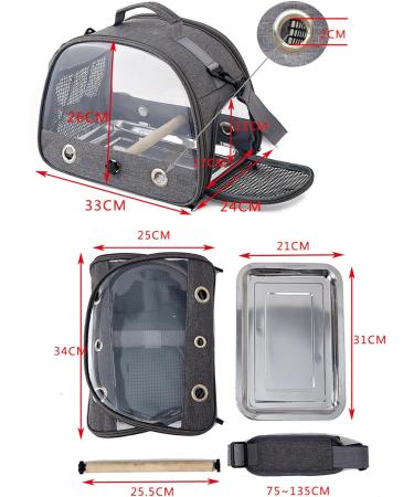 Gecheer Bird Carrier Bird Backpack Carrier Portable Folding Oxford Cloth Bird Bag Parrot Pigeon Small Pet Outing Bag - Buy Online on GoSupps.com