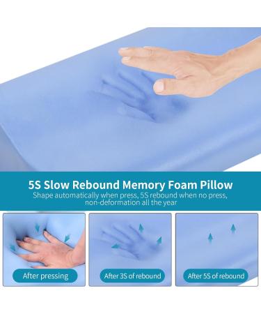 Polovo Memory Foam Pillows Neck Pillow Bed Pillow for Sleeping - Blue&grey - Buy Online on GoSupps.com