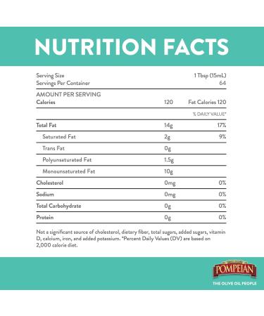 Pompeian Smooth Extra Virgin Olive Oil - 32 Fl Oz. - Buy Online on GoSupps.com