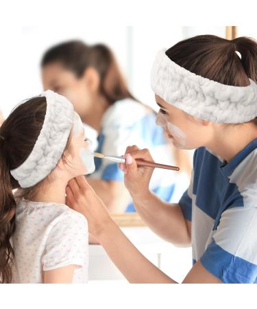 3-Piece Spa Facial Headband Set for Women - White Elastic Head Wrap for Makeup, Facials, Yoga, Sports, and Showers - Buy Online on GoSupps.com