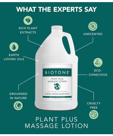 Buy BIOTONE Plant Plus Massage Lotion - Eco-Friendly Plant-Based Versatile Massage Oil (128 OZ) for Optimal Glide & Customization - Perfect for All Modalities - Buy Online on GoSupps.com