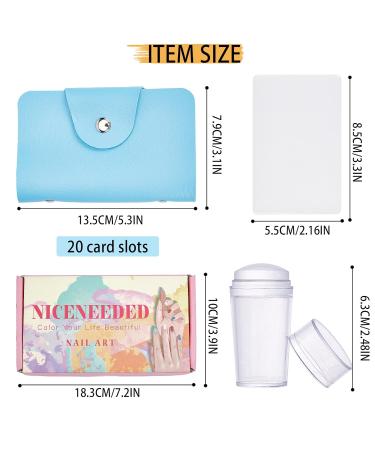 Niceneeded 9Pcs Christmas Nail Art Stamping Kit - 6 Nail Plates 1 Stamp 1 Scraper & Storage Bag | Festive Nail Stamps & Image Templates for Holiday Manicure - Buy Online on GoSupps.com