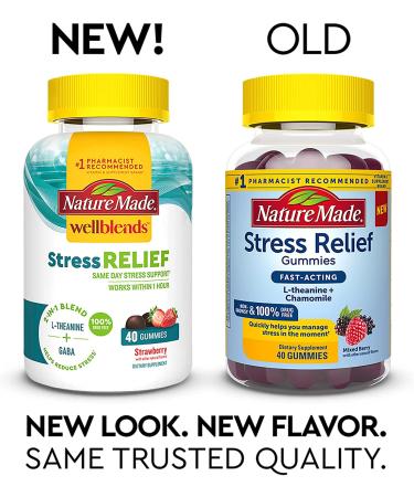 Nature Made Wellblends Stress Relief Gummies - Strawberry Flavor (40 Count) - Buy Online on GoSupps.com