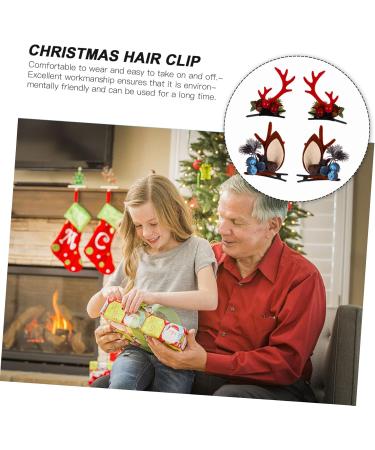 FRCOLOR 6 Pairs Christmas Antler Hair Clip Christmas Horn Hair Clips Christmas Horn Headwear Antler Horn Hairpins Women's Hair Accessories Party Hairpin Fabric Alligator Clip Korean Child - Buy Online on GoSupps.com