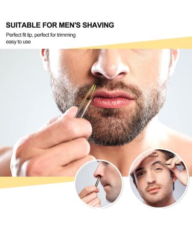 Sularpek Stainless Steel Slant Tweezer Set for Facial Hair - 2pcs Eyebrow Tweezers for Women and Men - Buy Online on GoSupps.com