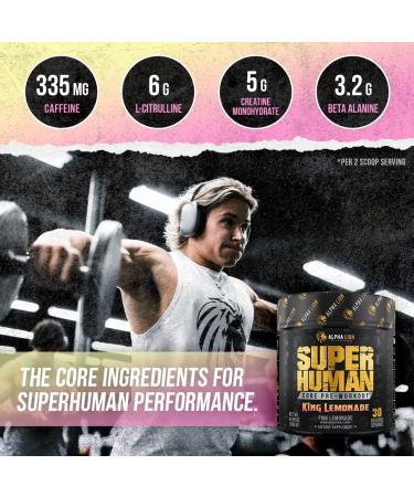 ALPHA LION Core Pre Workout with Creatine for Performance Beta Alanine for Muscle, L-Citrulline for Pump & Tri-Source Caffeine for Sustained Energy (30 Servings, King Lemonade Flavor) - Buy Online on GoSupps.com