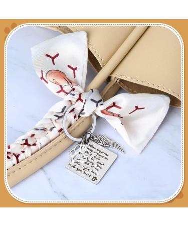 Memorial Keychain with Paw Charm | Stainless Steel Pet Keychain for Cats & Dogs | Pet Memorial Keepsake - Buy Online on GoSupps.com
