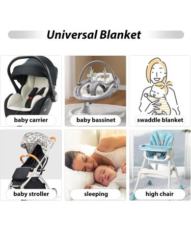 Ultra Thick Swaddle Blanket with Hat | Newborn Bunting Bag for Stroller, Baby Carrier, High Chair | Green Leaves Print | 0-6 Months - Buy Online on GoSupps.com