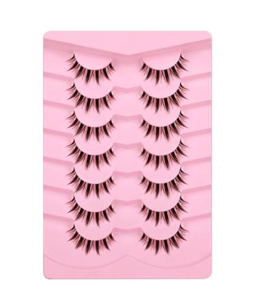 Manga Lashes Natural Look Faux Mink Soft Wispy Tapered End Reusable False Eyelashes - 7 Pairs - Buy Online on GoSupps.com