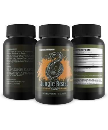 Jungle Beast Pro Flow - Our Best Blood Flow Jungle Beast Pro Supplement for Healthy Circulation - Healthy Circulation Support for Enhanced Nutrient Delivery - Blood Circulation Supplements Bloodflow - Buy Online on GoSupps.com
