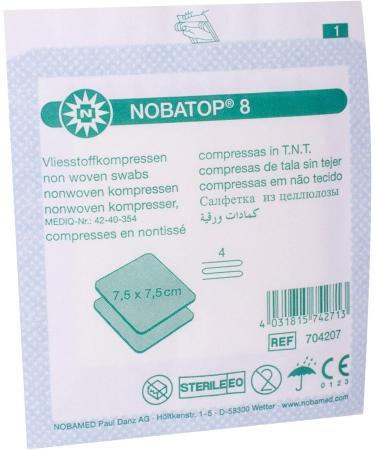 Buy Nobatop 8 Sterile Compresses (7.5 x 7.5 cm) - 50 Packs of 2 | International Shipping - Buy Online on GoSupps.com