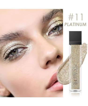 FOCALLURE 2PCS Liquid Glitter Eyeshadow Set - Metallic Shimmer, Long Lasting, Waterproof Formula - High Pigmented & Quick-Drying Sparkling Eye Makeup - Buy Online on GoSupps.com