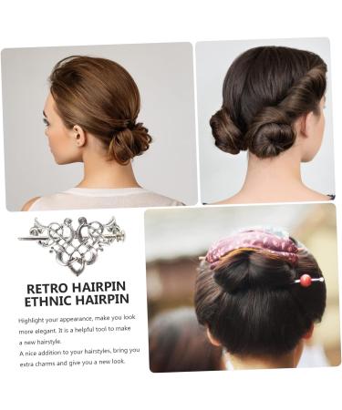 MERRYHAPY Hairpin Hair Barrettes for Hair Accessories for Women Dragon Viking Hair Clip Hair Accessories for Girls Simple Hair Stick Girls Hair Sprout Clips Chopsticks Miss Folk-custom Alloy - Buy Online on GoSupps.com