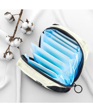 Women's Travel Make-Up Organizer with Menstrual Cup Pocket | Zodiac Moon Cloud Pattern | Large Capacity | 4.7x6.6x6.6 in - Buy Online on GoSupps.com