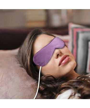 Heated Eye Mask with Detachable Flaxseed Fillings - USB Heating Compress for Dry, Tired, Puffy Eyes - Dark Circle, Blepharitis, Stye Relief in Purple - Buy Online on GoSupps.com