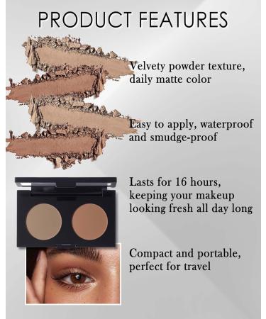  LYSdefeu Matte Eyeshadow Palette 2 Colors Matte Brown Waterproof Durable Matte Eyeshadow Palette Matte Finish Festival Eyeshadow for Eye Festival Vegan Makeup for Girls and Women-01 - Buy Online on GoSupps.com