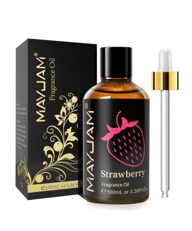 MAYJAM Strawberry Oil 100ml Premium Fragrance Oil for Essential Oils Diffuser Aromatherapy Home Oil Burner