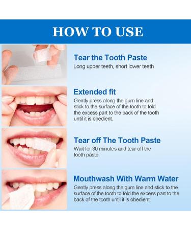 Blanchiment Dentaire 7 Pi ces Saveur menthe Bandes de Blanchiment Instantan white bande blanchissante Sans danger pour l' mail Haleine Fra che pour les Dents Aide Eliminer Caf Soda vin Tache - Buy Online on GoSupps.com