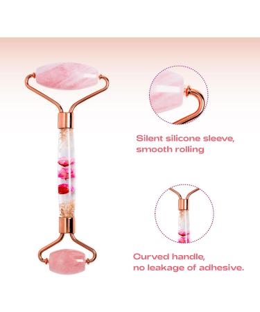 Premium Gua Sha and Roller Set - Facial Skin Care Gift Box for Women & Men | Reduce Puffiness Wrinkles & Stimulate Blood Flow - Pink - Buy Online on GoSupps.com