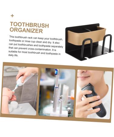 Buy Cabilock 3-Piece Aluminum Bathroom Organizer Set - Toothbrush Toothpaste Razor Holder - Self-Adhesive Wall Mount for Vanity & Shower - Buy Online on GoSupps.com