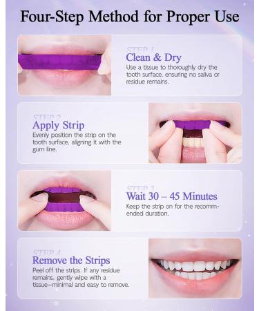 Purple Teeth Whitening Strips Hydroxyapatite-Infused White Strips for Enamel Care No-Sensitivity Whitening Whitening & Color-Correcting Formula 28 Strips (14 Treatments) Coconut - Buy Online on GoSupps.com