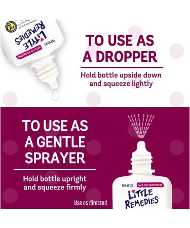 Little Remedies Saline Spray/Drops for Easy Breathing | 1 oz | Gentle Mucus Wash | Newborn Safe - Buy Online on GoSupps.com