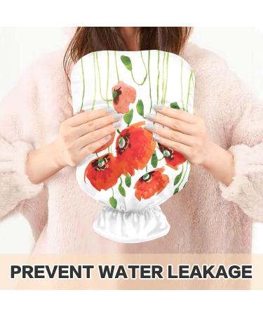 NAANLE Heat Bottle - Poppy Flower Design | 1L Hot Water Bottle for Menstrual Cramps Pain Relief & Heat Therapy - Buy Online on GoSupps.com