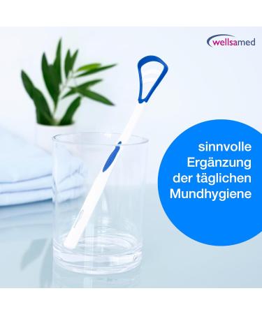 Wellsamed Expert Tongue Cleaner - 1 Piece Blue | Fight Tongue Coating & Halitosis Effectively - International Shipping Available - Buy Online on GoSupps.com