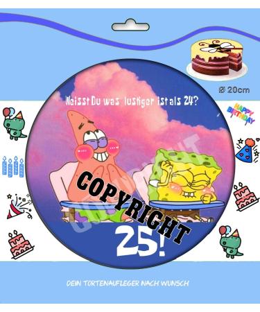 Buy Colorful Spongebob Fondant Cake Topper for 25th Birthday - Perfect International Shipping - Buy Online on GoSupps.com