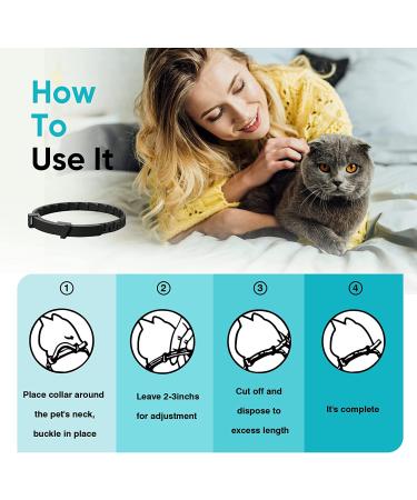 Calming Collar for Cats - 4 Pack Cat Anxiety Relief - Lasts 30 Days - Adjustable Pheromone Collar for Kittens - Comfort and Relaxation - Black - Buy Online on GoSupps.com