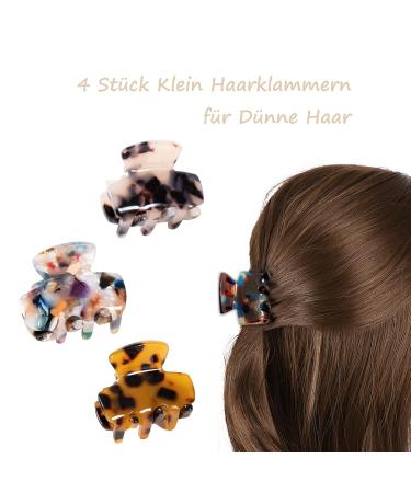 Vegcoo 6-Piece Acetate Hair Clip Set for Women | Vintage Large & Small Hair Clips for All Hair Types - Perfect for Thin & Thick Hair - Buy Online on GoSupps.com