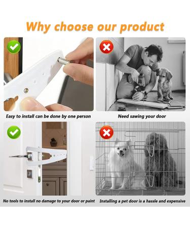 2Pcs Cat Door Holder Latch - Easy Install Flex Strap Alternative for Interior Cat Doors - Keep Dogs Out - No Need for Baby Gate or Pet Door - Litter & Food Access Control - Gold - Buy Online on GoSupps.com