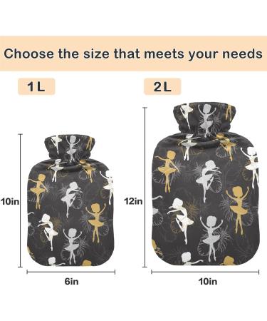 Buy Naanle Springs Ballet Dancer 2L Hot Water Bottle Clear Bottle with Cover for Pain Relief & Warmth | Ideal for Bed Hands & Feet - Buy Online on GoSupps.com