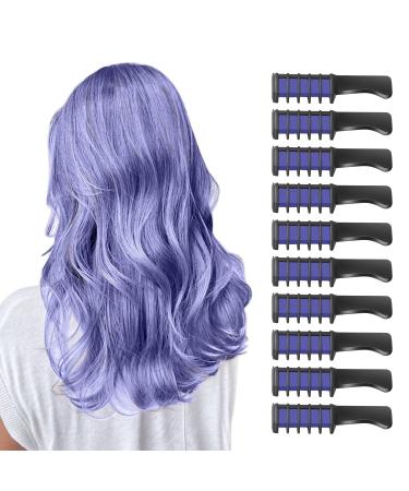 10 pieces of hair criminal comb new temporary hair color chalk for children girls washable for carnival harvesting Christmas birthday parties new year (purple)