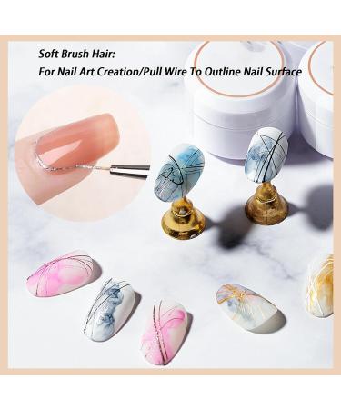 3pcs Mermaid Nail Art Brush Pens - UV Painting Fish Tail Detailer Thin Liner & Dotting Tool for Creative Nail Designs - Buy Online on GoSupps.com