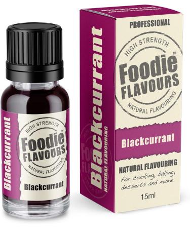 Foodie Flavours Natural Blackcurrant Flavouring - 15ml High Strength (Pack of 1) - Buy Online on GoSupps.com