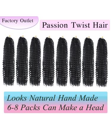 Passion Twist Hair 14 Inch 8 Packs Water Wave Crochet Hair for Black Women - Freetress Water Wave Crochet Braids - Braiding Hair Extension (1B) - Buy Online on GoSupps.com