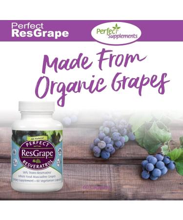 Perfect Supplements Perfect ResGrape Resveratrol 60 Veggie Capsules Trans-Resveratrol & Organic Muscadine Grape 1 - Buy Online on GoSupps.com