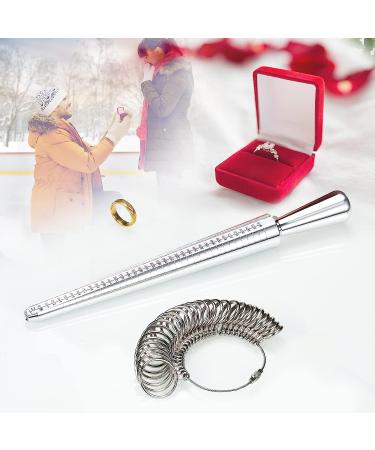 NuLink Aluminum Ring Sizer Measuring Tool - Dual Measurement Size Metal Rings Mandrel Kit for Women and Men - Adjustable Ring Size Adjuster Tool - Buy Online on GoSupps.com