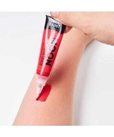 Moon Creations Dark Blue Face & Body Paint Tube with Brush Applicator - 15ml | Cruelty-Free | Made in UK | Ready to Use for Kids, Adults, Fancy Dress, Festivals, Halloween - Buy Online on GoSupps.com