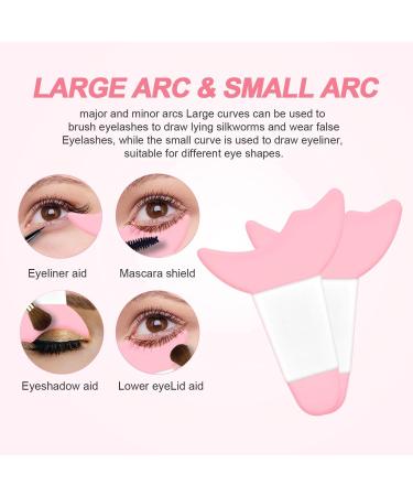 4pcs Eyeliner Stencils Eyeliner Helper Tool Silicone Eyeliner Eyeshadow Stencils Mascara Shield Applicator for Eyeliner Eyelashes Eyebrows Lip Liner Face Contour (Pink) - Buy Online on GoSupps.com