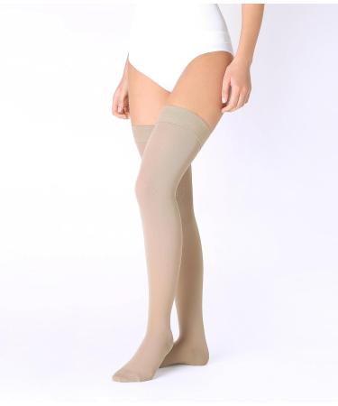 Pani Teresa Medica Compression Stockings for Men & Women | Class 2 Thrombosis Support (23-32 mmHg) - Hexagonal Size 3 Lace Design - Buy Online on GoSupps.com