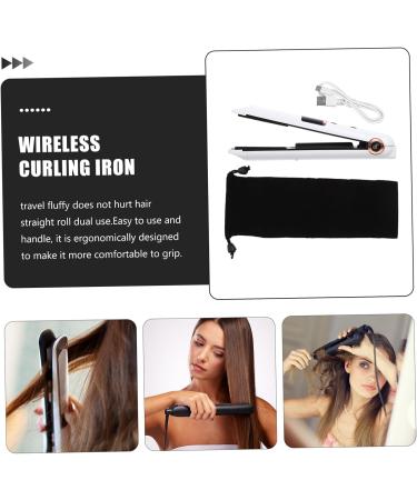 OHPHCALL Curling Iron Curly Irons for Hair Professional Cordless Hair Curler Power Tools Abs White 21X4X3.5CM White - Buy Online on GoSupps.com