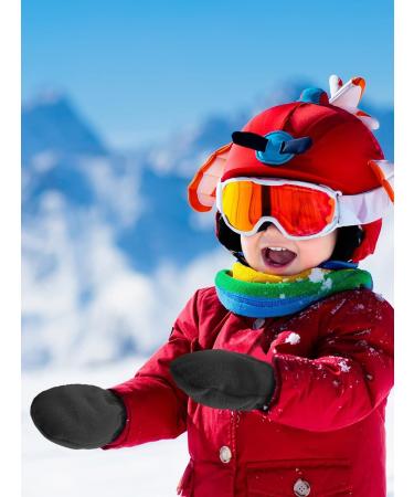 Boyiee 3 Pairs Baby Toddler Winter Mittens | Fleece Warm Kids Mittens 6-18 Months Black - Buy Online on GoSupps.com