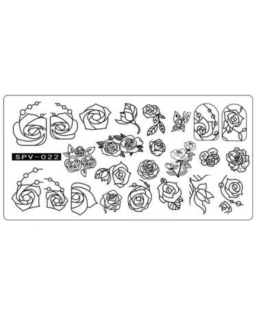 Buy Kalorywewee Flower Nail Stamping Plate - Aus Timer Pattern Nail Art Stencil Tool for Creative Designs - International Shipping Available - Buy Online on GoSupps.com
