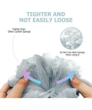 Extra Large Shower Puff Loofah 4 Pcs Bath Sponge Set - Body Scrubber for Exfoliation and Cleaning - 4 Color Options - 60g/PCS - Buy Online on GoSupps.com