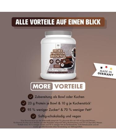 MORE Protein Brownie Mix 600g | Vegan High-Protein Brownies | Quality Tested | Made in Germany - Shop Internationally - Buy Online on GoSupps.com