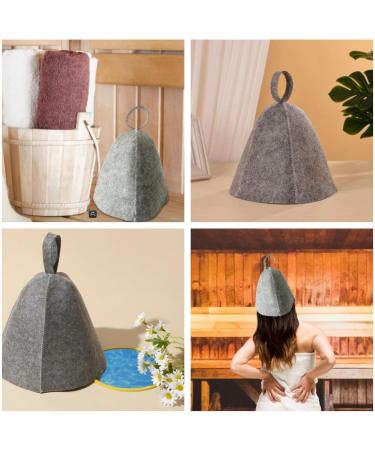Buy Hjydgj Felt Sauna Hat | Premium Sauna Cap for Men & Women | Gray Sauna Accessories - Buy Online on GoSupps.com