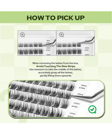 Self Adhesive Lash Clusters - 156PCS No Glue Needed | 8-16mm Pre-Glued Eyelashes | One-Step Cluster Lashes for Effortless Application - Buy Online on GoSupps.com